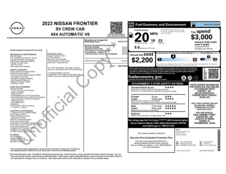 More photos of 2023 Nissan Frontier SV at Jerry Hunt Supercenter - Lexington, NC