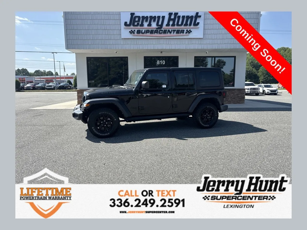 Black 2022 Jeep Wrangler Unlimited Willys for sale in Lexington, NC
