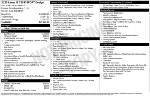 More photos of 2025 Lexus IS 350 F SPORT Design at Jerry Hunt Supercenter - Lexington, NC