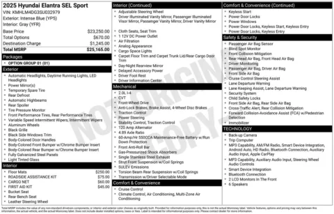 Another view of 2025 Hyundai Elantra SEL Sport for sale in Lexington, NC at Jerry Hunt Supercenter - Lexington