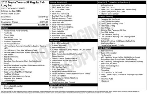 More photos of 2025 Toyota Tacoma SR at Jerry Hunt Supercenter - Lexington, NC