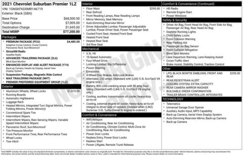 Another view of 2021 Chevrolet Suburban Premier for sale in Lexington, NC at Jerry Hunt Supercenter - Lexington