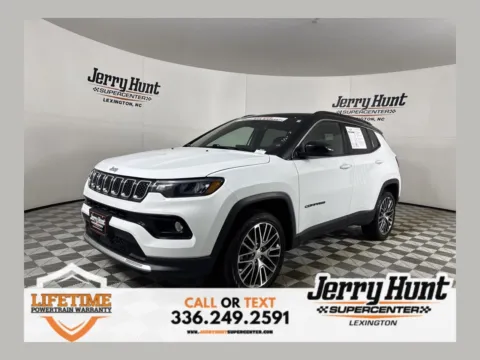 White 2023 Jeep Compass Limited for sale in Lexington, NC