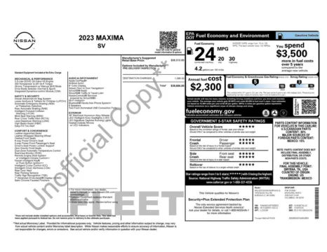 More photos of 2023 Nissan Maxima SV at Jerry Hunt Supercenter - Lexington, NC
