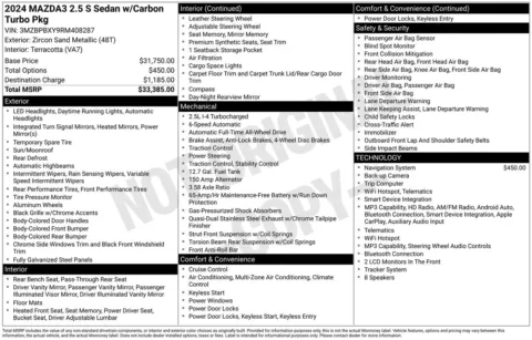 More photos of 2024 Mazda Mazda3 2.5 Carbon Turbo at Jerry Hunt Supercenter - Lexington, NC