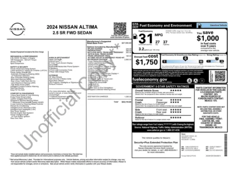 More photos of 2024 Nissan Altima 2.5 SR at Jerry Hunt Supercenter - Lexington, NC