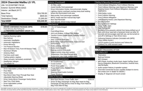 Another view of 2024 Chevrolet Malibu LS for sale in Lexington, NC at Jerry Hunt Supercenter - Lexington