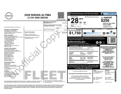 More photos of 2026 Nissan Altima 2.5 SV at Jerry Hunt Supercenter - Lexington, NC