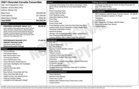 Another view of 2007 Chevrolet Corvette for sale in Lexington, NC at Jerry Hunt Supercenter - Lexington