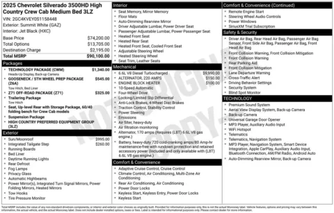 Another view of 2025 Chevrolet Silverado 3500 HD High Country for sale in Lexington, NC at Jerry Hunt Supercenter - Lexington