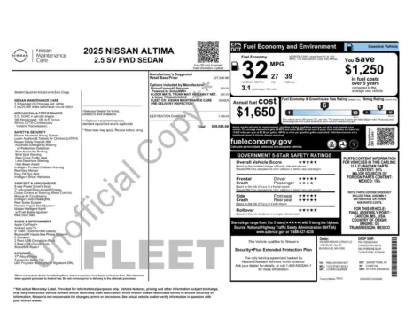 More photos of 2025 Nissan Altima 2.5 SV at Jerry Hunt Supercenter - Lexington, NC