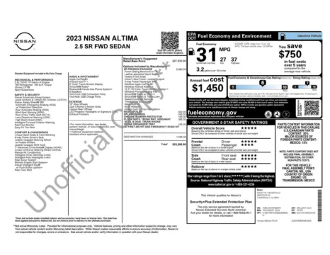More photos of 2023 Nissan Altima 2.5 SR at Jerry Hunt Supercenter - Lexington, NC