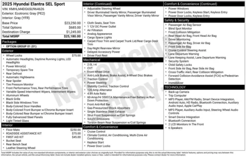 More photos of 2025 Hyundai Elantra SEL Sport at Jerry Hunt Supercenter - Lexington, NC