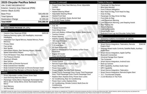 More photos of 2025 Chrysler Pacifica Select at Jerry Hunt Supercenter - Lexington, NC