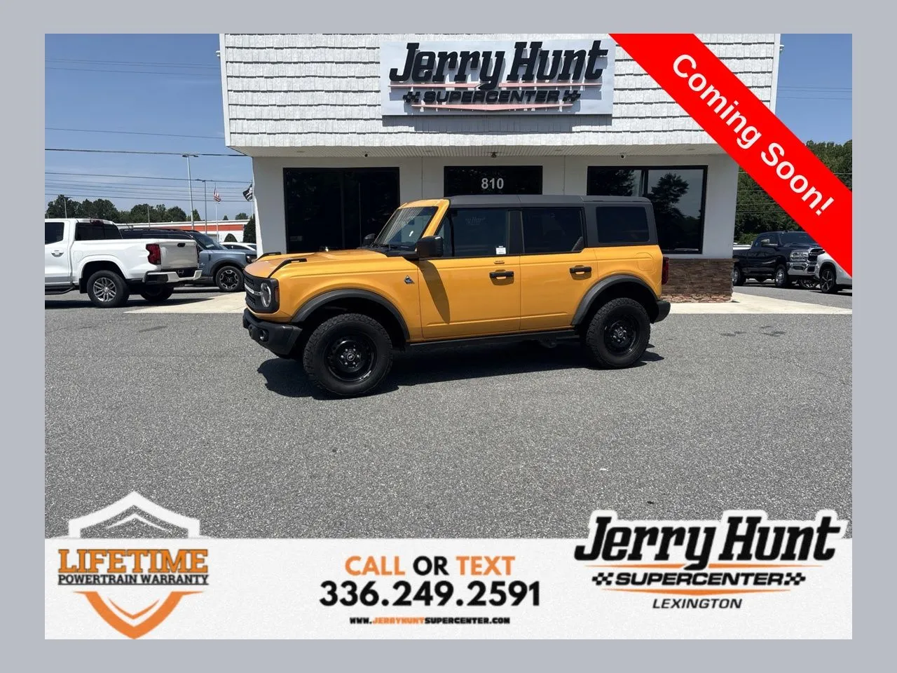 Orange 2022 Ford Bronco Black Diamond for sale in Lexington, NC