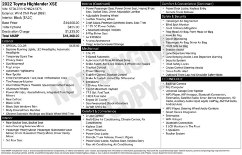 Another view of 2022 Toyota Highlander XSE for sale in Lexington, NC at Jerry Hunt Supercenter - Lexington