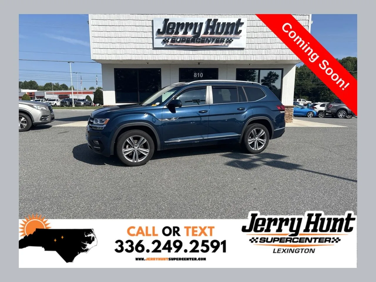 Blue 2018 Volkswagen Atlas 3.6L V6 SE for sale in Lexington, NC
