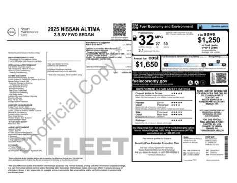 More photos of 2025 Nissan Altima 2.5 SV at Jerry Hunt Supercenter - Lexington, NC