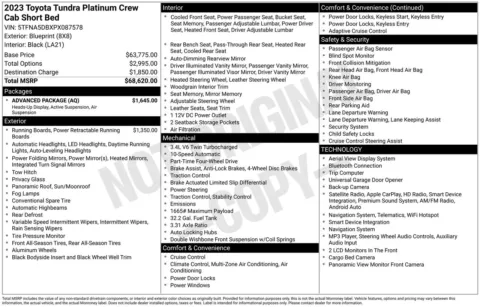 Another view of 2023 Toyota Tundra Platinum for sale in Lexington, NC at Jerry Hunt Supercenter - Lexington