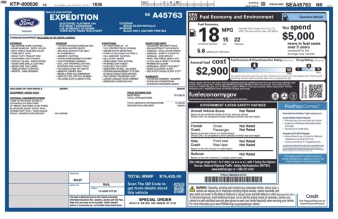 Another view of 2025 Ford Expedition Platinum for sale in Lexington, NC at Jerry Hunt Supercenter - Lexington