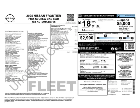 Another view of 2025 Nissan Frontier PRO-4X for sale in Lexington, NC at Jerry Hunt Supercenter - Lexington