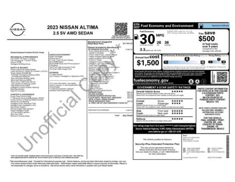 More photos of 2023 Nissan Altima 2.5 SV at Jerry Hunt Supercenter - Lexington, NC