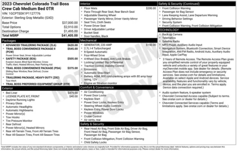 Another view of 2023 Chevrolet Colorado Trail Boss for sale in Lexington, NC at Jerry Hunt Supercenter - Lexington
