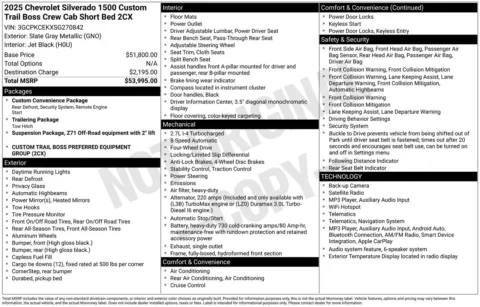 More photos of 2025 Chevrolet Silverado 1500 Custom Trail Boss at Jerry Hunt Supercenter - Lexington, NC