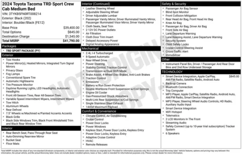 More photos of 2024 Toyota Tacoma TRD Sport at Jerry Hunt Supercenter - Lexington, NC