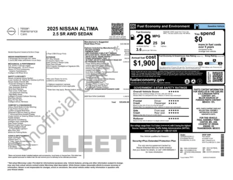 More photos of 2025 Nissan Altima 2.5 SR at Jerry Hunt Supercenter - Lexington, NC
