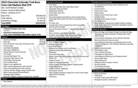 Another view of 2025 Chevrolet Colorado Trail Boss for sale in Lexington, NC at Jerry Hunt Supercenter - Lexington