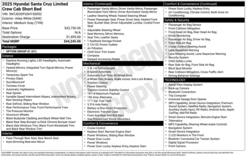 More photos of 2025 Hyundai Santa Cruz Limited at Jerry Hunt Supercenter - Lexington, NC