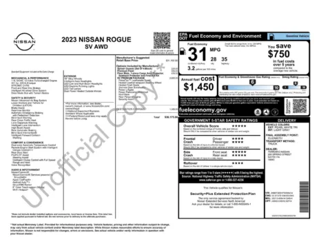 Another view of 2023 Nissan Rogue SV for sale in Lexington, NC at Jerry Hunt Supercenter - Lexington