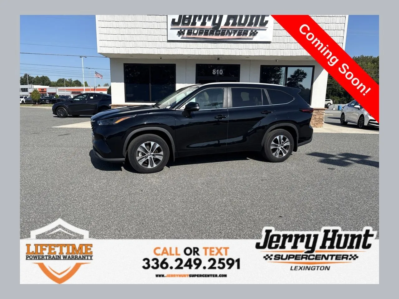 Black 2024 Toyota Highlander XLE for sale in Lexington, NC