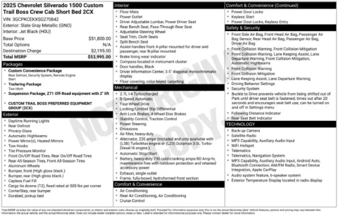 More photos of 2025 Chevrolet Silverado 1500 Custom Trail Boss at Jerry Hunt Supercenter - Lexington, NC