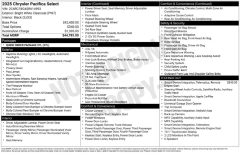 More photos of 2025 Chrysler Pacifica Select at Jerry Hunt Supercenter - Lexington, NC