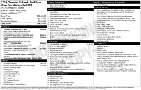 Another view of 2024 Chevrolet Colorado Trail Boss for sale in Lexington, NC at Jerry Hunt Supercenter - Lexington