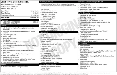 More photos of 2024 Toyota Corolla Cross LE at Jerry Hunt Supercenter - Lexington, NC