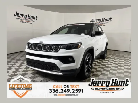 White 2023 Jeep Compass Limited for sale in Lexington, NC