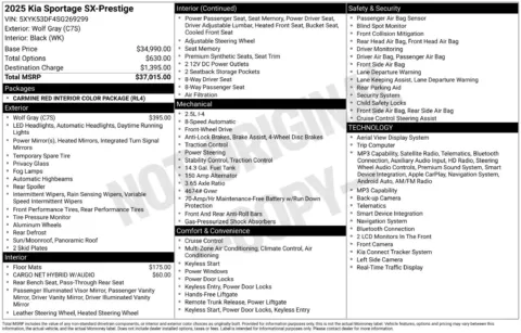 Another view of 2025 Kia Sportage SX-Prestige for sale in Lexington, NC at Jerry Hunt Supercenter - Lexington