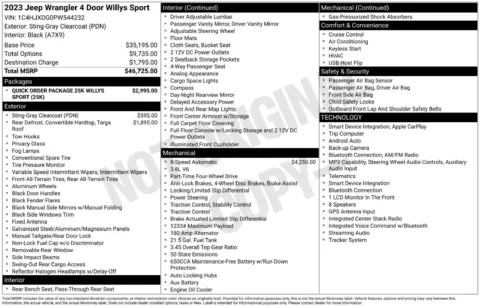 Another view of 2023 Jeep Wrangler Willys Sport for sale in Lexington, NC at Jerry Hunt Supercenter - Lexington