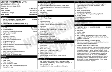 Another view of 2023 Chevrolet Malibu LT for sale in Lexington, NC at Jerry Hunt Supercenter - Lexington