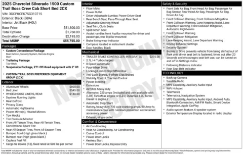 More photos of 2025 Chevrolet Silverado 1500 Custom Trail Boss at Jerry Hunt Supercenter - Lexington, NC
