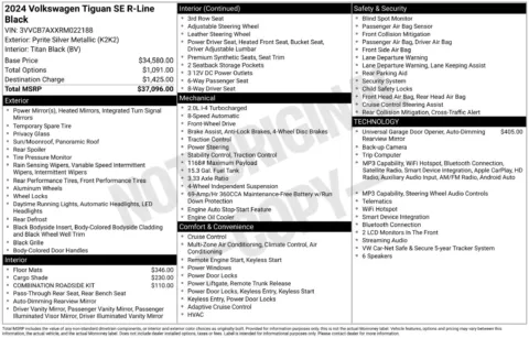 More photos of 2024 Volkswagen Tiguan 2.0T SE R-Line Black at Jerry Hunt Supercenter - Lexington, NC