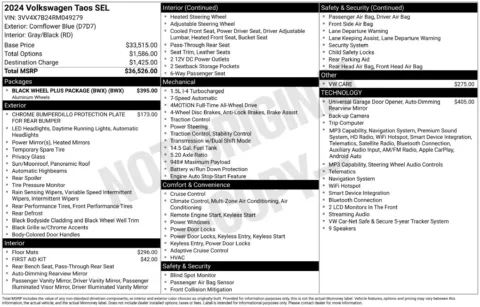More photos of 2024 Volkswagen Taos 1.5T SEL at Jerry Hunt Supercenter - Lexington, NC