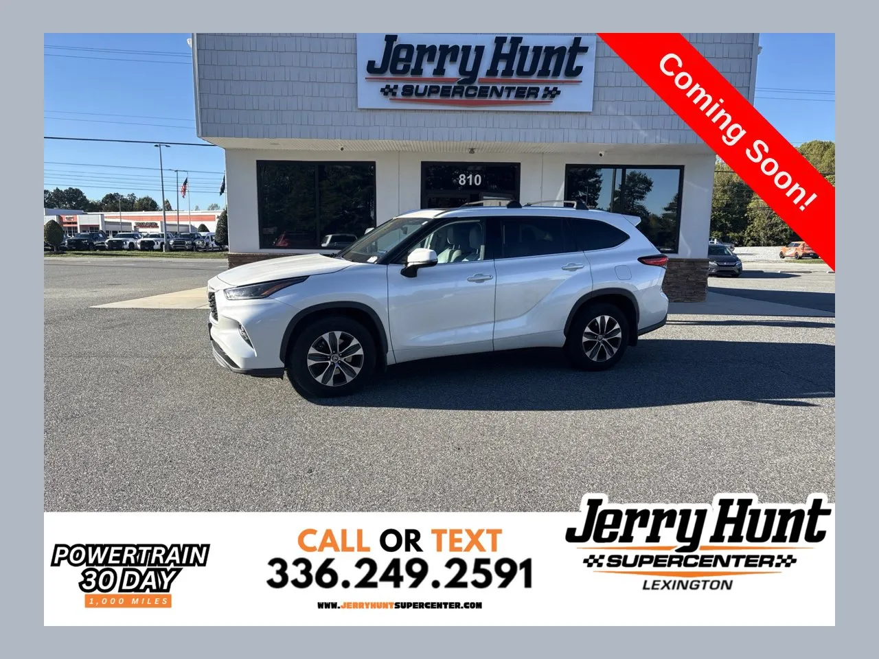 White 2021 Toyota Highlander XLE for sale in Lexington, NC