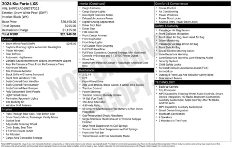 Another view of 2024 Kia Forte LXS for sale in Lexington, NC at Jerry Hunt Supercenter - Lexington