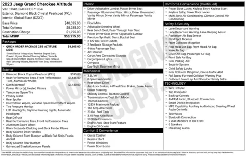 Another view of 2023 Jeep Grand Cherokee Altitude for sale in Lexington, NC at Jerry Hunt Supercenter - Lexington