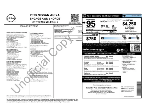 Another view of 2023 Nissan Ariya ENGAGE e-4ORCE for sale in Lexington, NC at Jerry Hunt Supercenter - Lexington