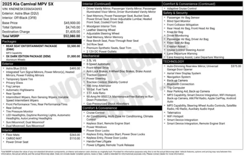 Another view of 2025 Kia Carnival SX for sale in Lexington, NC at Jerry Hunt Supercenter - Lexington